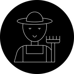 Farmer icon single vector illustration