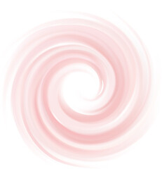 Glossy wavy eddy coral cycle graphic banner icon backdrop. Coil syrup fluid surface deep color text space in white center. Appetizing mix gel jam of vibrant ruby cherry, bilberry, cowberry, foxberry