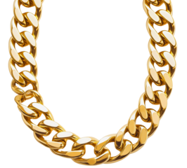 Shiny gold chain jewelry isolated design, luxury metal necklace links, elegant golden fashion accessory closeup