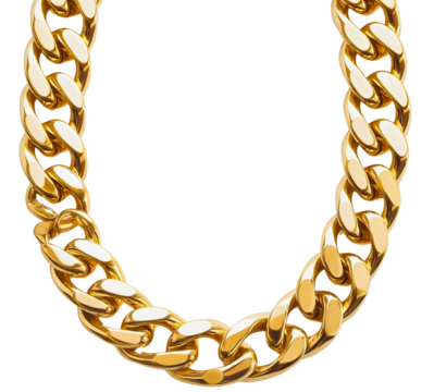 Shiny gold chain jewelry isolated design, luxury metal necklace links, elegant golden fashion accessory closeup