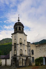 Sarrance, France. Small town in the Pyrenees-Atlantiques. The church of Notre-Dame houses the image of the Black Virgin, from the 16th century. XIV, focus of an important pilgrimage in the past