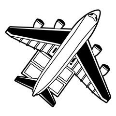 Express Airplane Cargo Line Art Vector Icon – Modern Air Freight Design