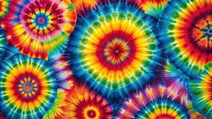 Vintage Multicolor Tie Dye Background - Colorful Retro Design for Creative Projects and Textures