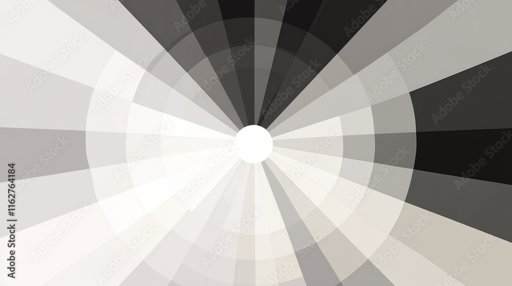 Fototapete A radial pattern of alternating light and dark segments creating a visually striking design.