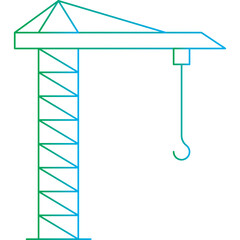 Crane Tower icon single vector illustration