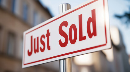 Real estate "Just Sold" sign 