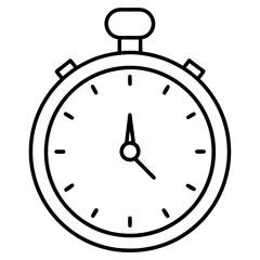 Elegant Exam Timer in Line Art Style