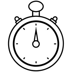 Elegant Exam Timer in Line Art Style