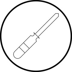 Screwdriver icon single vector illustration