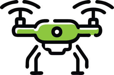 Drone silhouette vector Illustration art 