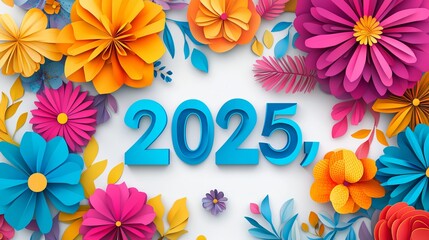 Creative Abstract Happy New Year 2025 Background