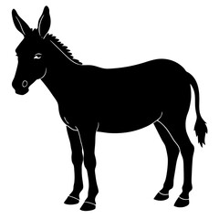 Donkey Silhouette vector silhouette