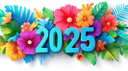 Creative Abstract Happy New Year 2025 Background