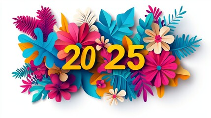 Obraz premium Creative Abstract Happy New Year 2025 Background