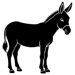 Donkey Silhouette vector silhouette