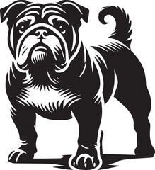Obraz premium Black and white dog