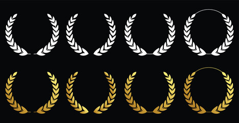 Elegant laurel wreath collection of classic and modern styles
