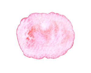Abstract pink watercolor blob on white background showcasing artistic design and creative expression in modern art trends.