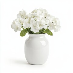 Fototapeta premium A beautiful arrangement of white flowers in a simple, elegant vase, adding a touch of freshness and tranquility to any space.