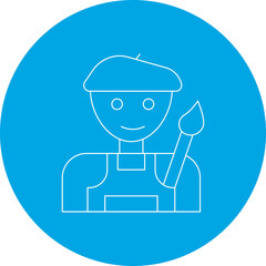 Painter icon single vector illustration