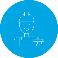 Builder icon single vector illustration