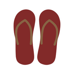 pair of flip flops isolated