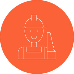Carpenter icon single vector illustration