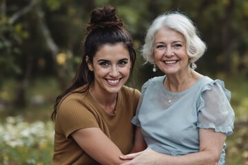 Fototapeta premium Mother and older daughter portrait