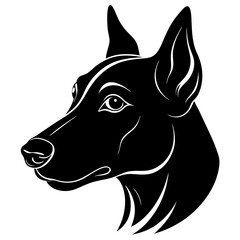 Dog Head Silhouette vector silhouette
