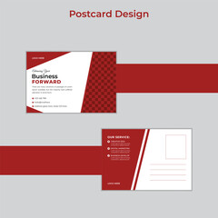 Professional Business Postcard Design Vector