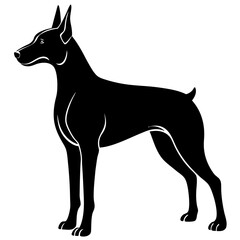 Doberman Silhouette vector silhouette