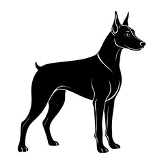 Doberman Silhouette vector silhouette