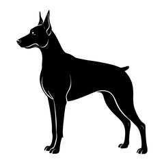 Doberman Silhouette vector silhouette