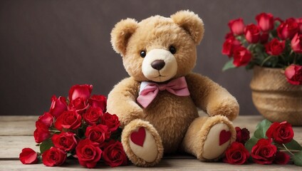 Obraz premium Sweet Teddy Bear for Your Valentine