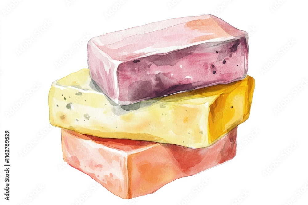 Aufkleber three soap bars arranged vertically