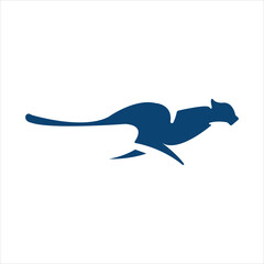 Cheetah silhouette fast-move logo design template.
Tiger logo design.