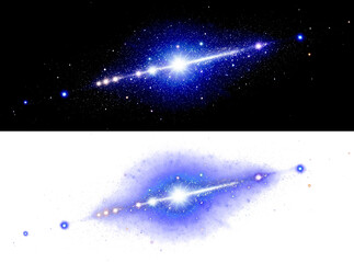 Galaxy shimmering in the cosmos stars and stardust glitter