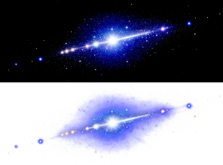 Galaxy shimmering in the cosmos stars and stardust glitter