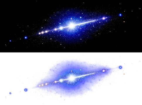 Fototapeta Galaxy shimmering in the cosmos stars and stardust glitter