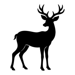 Obraz premium Deer Silhouette vector silhouette