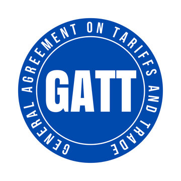 GATT General agreement on tariffs and trade symbol icon