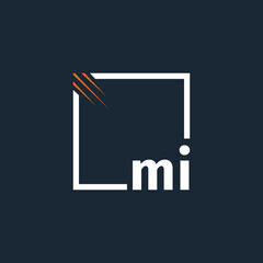 initial monogram logo with square style design.