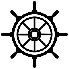 wooden spinning wheel silhouette vector icon illustration on white background. © shahabuddin