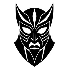 black and white mask