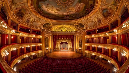 Interior of the Opera Garnier in Paris, France