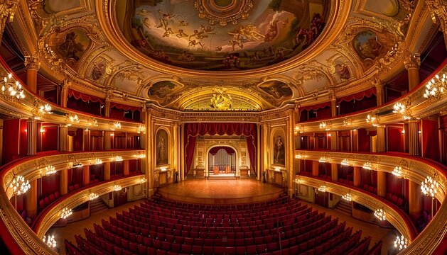 Interior of the Opera Garnier in Paris, France