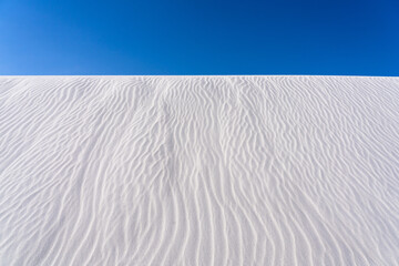 A Sand Dune in White Sands National Park With Ripples on the Surface