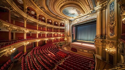 Interior of the Opera Garnier in Paris, France