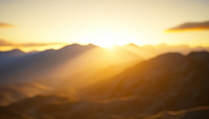 A serene sunrise over a mountain range, capturing soft light and tranquil beauty in nature's backdrop.
