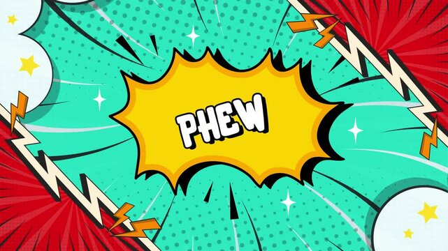 Phew Comic Text Effects for Fun Videos animated cartoon style typography